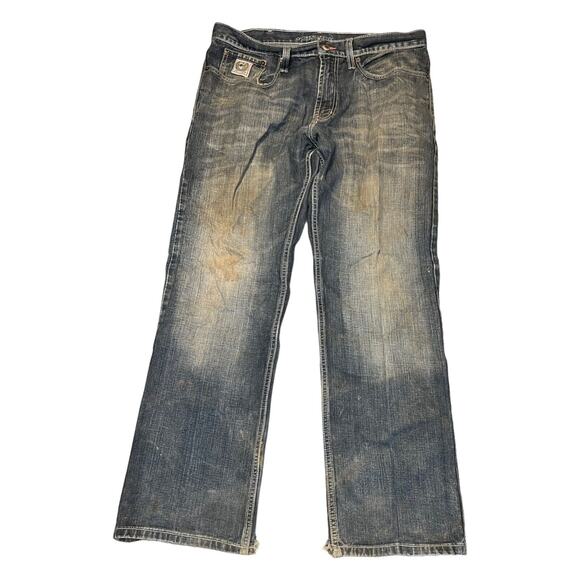 Cinch White Label Jeans Mens 36x32 Blue Relaxed Fit Western MB92834 Workwear - Picture 5 of 6